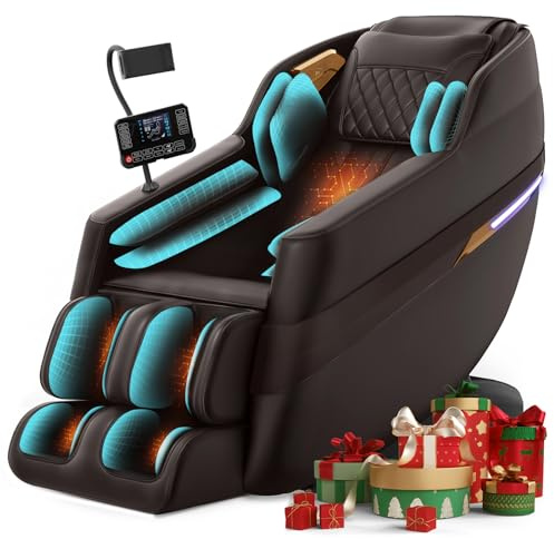 FURNIMAT Sillón de Masaje SL-Track, sillón de Masaje 3D para Todo el Cuerpo, calefacción en piernas y Cintura, 8 airbags, Masaje con Rodillos para pies, Control por Voz con IA y Altavoz Bluetooth