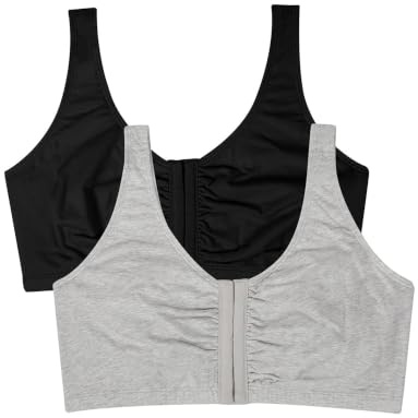 Fruit of the Loom Women's Front-Close Sports Bra Multi-Pack