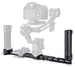 Tilta Dual Handle Power Supply Bracket Compatible with DJI RS4 PRO / RS4 / RS3 PRO | Power Supply Bracket and Operating Handle Included | TGA-DHB