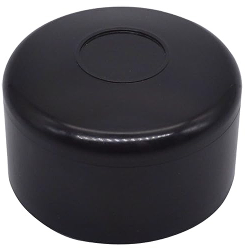 SKIR'CO Tapones para postes de valla, tapas redondas de plástico negro de 51 mm para postes de valla redondos, cubiertas de postes de valla, color negro RAL 9005 (30 unidades)