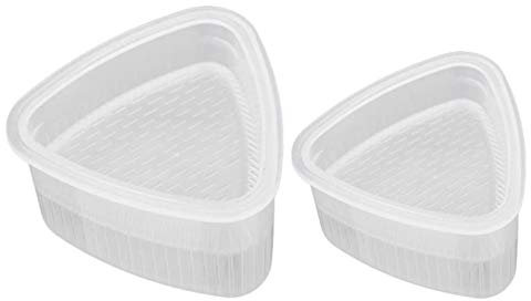 WyldSenc Dreieckige Sushi Form Set, Japanische Sushi Algen Reis Kugelform Onigiri Reis DIY Tool Form Maker für die Sushi-Herstellung （Weiß）- Einfach zu bedienen, Zwei Größen