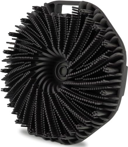 Körperbürste aus Silikon, Badebürste Dusche Duschbürste,Silikon Weichpelz Badebürste, Weiche Borsten und Sanftes Peeling, perfekt für Frauen, Männer (Schwarz)