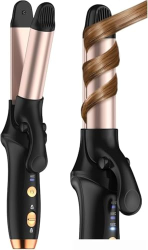Mini Hair Straightener and Curling Iron, Cordless Rechargeable Curling Iron with 3 Gear Adjust Temp, Travel Hair Curling 4000mAh, Hair Straightener and Curler 2 in 1 for Short Hairs