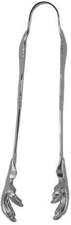 Claw Hielo Tong Acero Inoxidable a Mano Polis de águila Pinzas para Hielo para Barra Uso en el Hogar Plateado Hielo Tongsclaw Azúcar que Sirve Tong (Negro chapado)