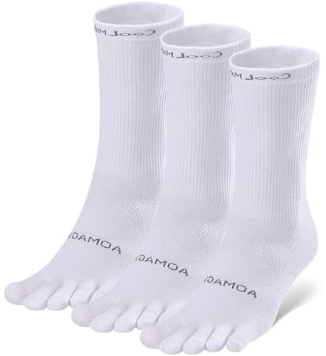 likloks Toe Socks for Men Women – Athletic Running Hiking Five Finger Crew Socks - Comfortable Soft Breathable