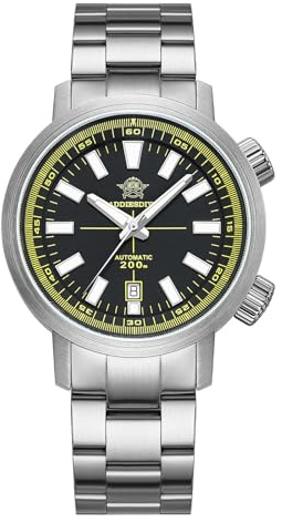 ADDIESDIVE 42mm Montre de plongée mécanique pour Homme avec Lunette intérieure rotative Mouvement 8215 étanche 200m Verre Saphir Lumineux BGW9 Montre analogique en Acier Inoxydable AD2093