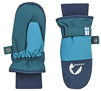 Finkid Kinder Kirjava Handschuhe, deep Teal-Navy