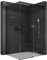 BERNSTEIN Duschkabine mit Schiebetür Eckdusche DX906 FLEX Schwarz matt - Dusche Schiebetür x Breite: 110x90cm Graues Duschglas aus 8mm ESG Klarglas mit NANO-Beschichtung