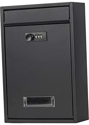 -Briefkasten-Wandhalterung, mit Codeschloss, Briefkasten, externer, rostfreier Eisenpfosten, Retro-Stil für Bauernhaustor