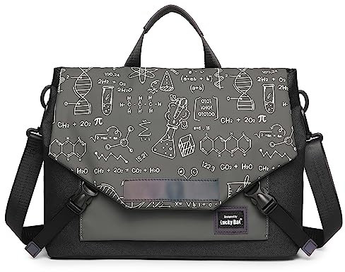 DIRRONA Handtasche Damen Mode Laptop Bag Gross Schultertasche Täglich Casual Reisen Umhängetasche Wasserdicht Leichte Nylon Handtasche Unisex Crossbody Tragetasche Herren Grau A