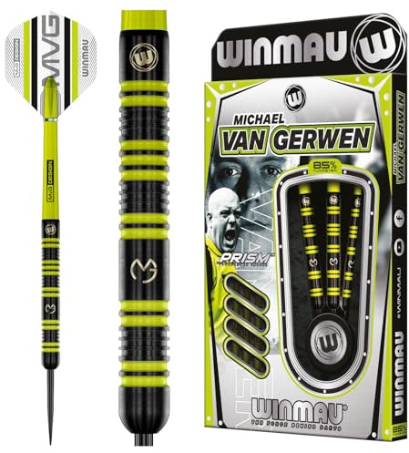 WINMAU Darts – 85 % Pro Series Professional dartset med dartvingar och dartskaft