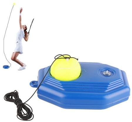 Odorkle Set Base per Palline da Tennis, Resistente Allenatore per la Schiena con Pallina da Tennis con Corda Elastica in Gomma per la Pratica di Una Sola Persona