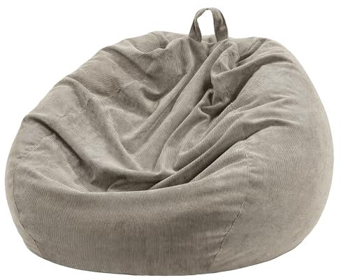 Nobildonna Silla puf para niños y adultos, solo funda (sin relleno) para animales de peluche, 110 x 89 cm