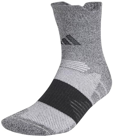 adidas Unisex RUNxCUSHIONED Sock 1PP, Black/White/Black, 6.5-8