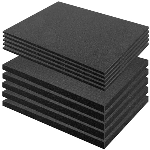 LOPYXBR 10 stycken rasterskum kubskum, 5 stycken 400x300x25mm + 5 stycken 400x300x10mm, verktygslåda kameraväska skum, bagageinlägg, Tabletop-miniatyrer, verktyg