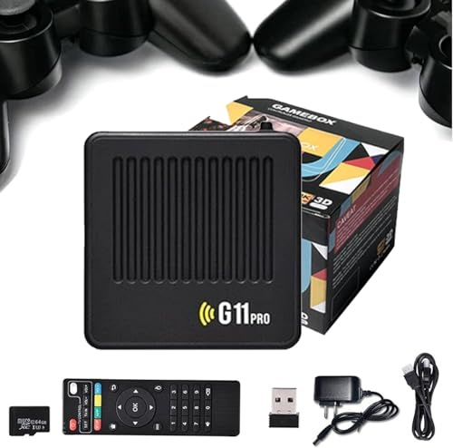Retrowave G11 Pro Game Box 4k HD TV Game Stick, [4k+256gb]-100 000 Jeux rétro + 2 manettes sans Fil, jouez à des Jeux vidéo for la télévision(64g)