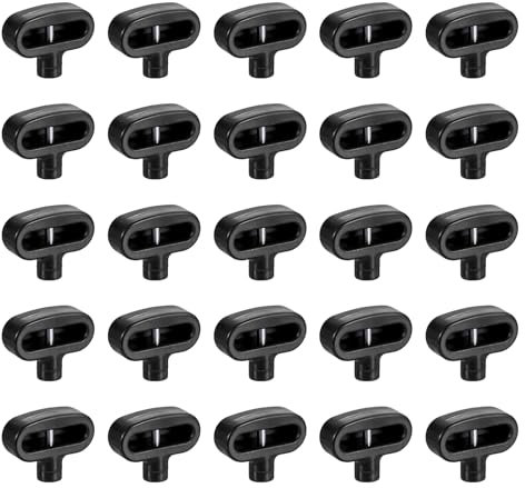 QUARKZMAN 50 Pcs de Cierres de Seguridad de Gancho en U para Panel Perforado, Cierres de Seguridad de Gancho en U, Cierres Antirrobo para Panel Perforado de Tiendas Detallistas, Negro