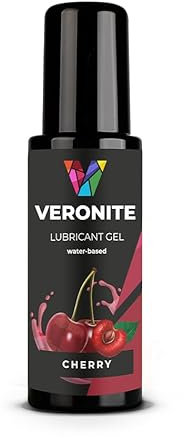Veronite® Water-Based Lubricant Gel – Cherry – Toy and Condom Safe – Silky Smooth & Easy to Clean – 100ml