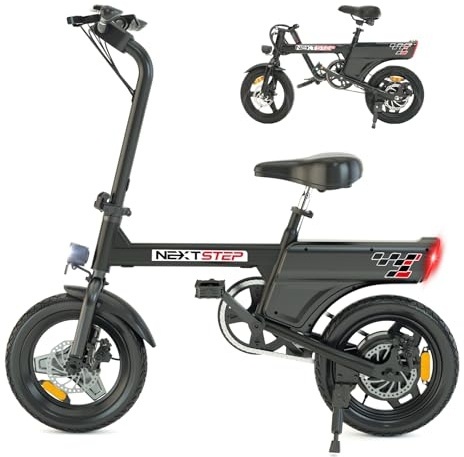 Bicicleta electrica，para adolescentes y adultos - Plegable - desplazamientos urbanos - Velocidad: 25 km/h - 250W Motor - Autonomía: 30-45 km - 3 modos de conducción - Frenos de disco - Pantalla LCD.
