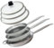 Elo 9350550 Lot de 3 Poêles 24, 28 et 32 cm en Acier Inoxydable 18-10 avec Couvercles, sans PFAS, Antiadhésive, Induction, Revêtement Antiadhésif sans PFAS, Inox, Aluminium, Gris Alu, 24, 28 et 32 cm