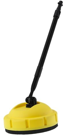 GARIOUANS Limpiador Rotativo para Hidrolavadora de Coches con Mango Herramienta de Cepillo para Superficies Planas para Garajes Patios y Lavado de Vehículos