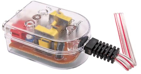 Angoily 2 Pezzi Convertitore Frequenza Audio Auto Adattatori Impedenza Altoparlanti Facili da Installare per Casse Auto e Amplificatori Riduce Rumore e Converte Suono Alta-bassa Frequenza