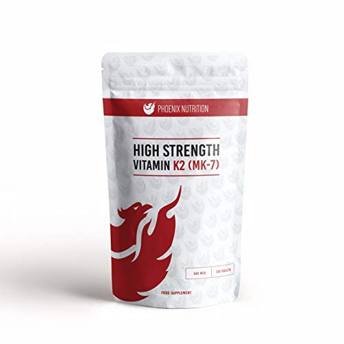 High Strength Vitamin K2 (MK-7) 500mcg x 120 Tablets - Phoenix Nutrition