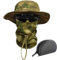 QMFIVE Taktische Boonie Sonnenhut Wide Brim Hut Camo Schal Outdoor Eimer Camping Wandern Schal Unisex