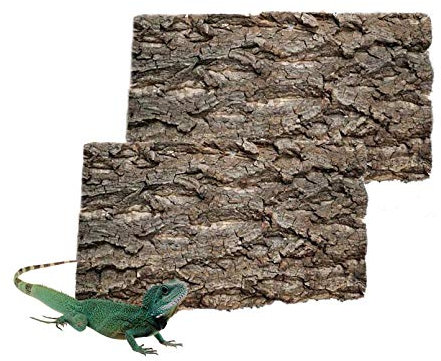 Hamiledyi 2PCS Cork Terrarium Background 15.7x11.8in Natural Cork Large Bark Backdrop Reptile Climbing Mat Habitat Decor for Spider Lizard Chamelon Turtle Beared Dragon