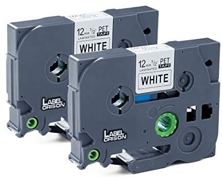 Label Orison Kompatibel Schriftband als Ersatz für Brother TZe-231 TZ231 Laminated Tape Etikettenband Schwarz auf Weiß 12mm für Brother PT-1080 PT-1010 PT-h75 PT-h101c PT-H100LB H105 E100/VP, 2er-Pack