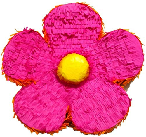 Pink Flower Pinata for Kids – Includes Bashing Stick & Blindfold – Fill Your Own Party Game Decoration – Fun Birthday Parties Activity for Girls – 40cm x 40cm x 8cm