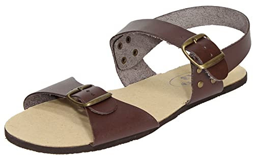 Pantoffelmann Aktiform Römersandalen I Größe 42 I Bequeme Barfuß-Sandalen für Damen & Herren I Hochwertige Riemchensandalen aus echtem Leder I Zeitlose Jesuslatschen mit verstellbaren Riemen