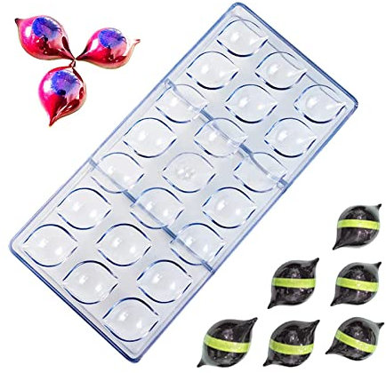 LIANCHEN Pralinenform Polycarbonat Set Transparent Schokoladenform Polycarbonat Schokoladenform Pralinenform Backform Backzubehör für Eiswürfel Süßigkeiten Valentinstag (B)