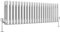 Heilmetz Triple Column Radiator 300 x 1010mm, Traditional White Cast Iron Style Horizontal 3 Column Radiator Central Heating Radiator