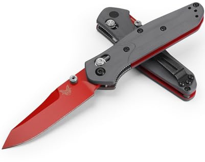 BENCHMADE 945RD-2401 Navaja Mini OSBORNE Mango F. Carbono Acero Damasco Power-Typ, mehrfarbig