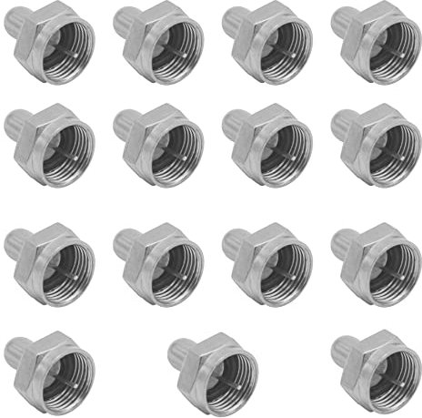 Fanbalunke Coax Cap Cover 15 Pcs F Type 75 Ohm Terminator Coaxial Terminator Caps for Ports on Splitter, AMP, Coaxial Cable, TV Antenna, Wall Plates, Booster