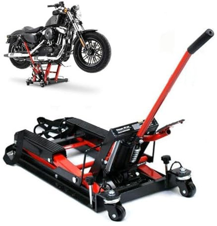 Hydraulischer Motorradheber 680 kg Belastbar Motorrad Heber Motorradhebebühne Montagebock Motorrad, Einstellbare 115-365 mm Montagebock Motorradlift, Motoständer in Garage & Außenbereichen