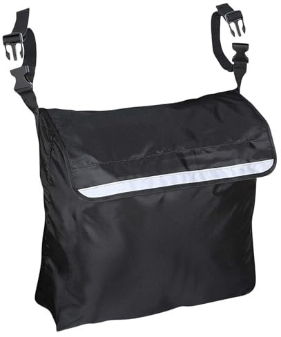Bolsa impermeable para andador – Almacenamiento trasero con rodador, organizador de bolsillo para ruedas | Bolsa trasera para silla de ruedas con múltiples compartimentos, soporte para accesorios de