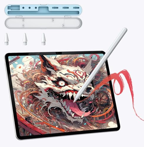 Giabuao Stylet avec Rejet de Paume et Chargement sans Fil pour iPad 2018-2023, Charge 2 Fois Plus Rapide et Sensibilité à l'Inclinaison, Stylet Compatible avec iPad, iPad Air, iPad Pro, iPad Mini