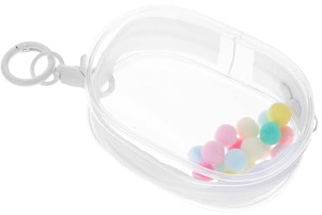 BESTonZON Puppenausflugstasche Blinde Taschen Puppe Schlüsselanhänger Puppen Tragetasche Transparente Puppen Tasche klare Puppentasche Träger für kleine Figuren Figurenanzeige Baumwolle Weiß