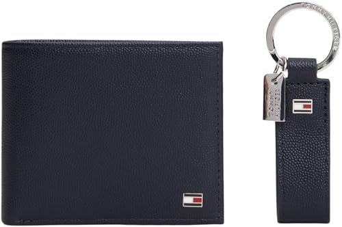 Tommy Hilfiger Am0am13604 - Portachiavi da uomo con mini CC e bandiera Th, Blu (Blu Spaziale), One Size
