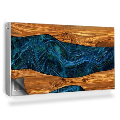 Cubierta Magnética 110x60 cm para Radiador Protección contra el Polvo y Daños Protector Fácil Instalación Magnético Panel Decorativo - Resina, Natural, Madera Oscura, Naturaleza.
