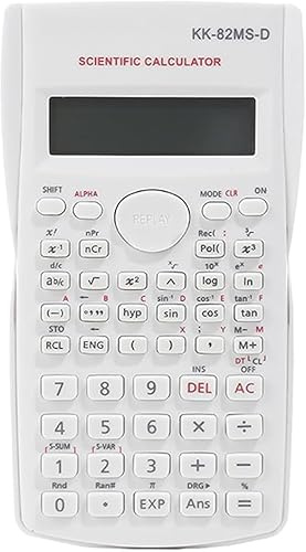 KK-82MS-D Calcolatrice scientifica portatile Calcolatrice con funzione scientifica di ingegneria con 240 funzioni Display a doppia linea per studenti scolastici Insegnanti Business Office (Bianco)