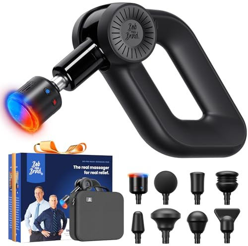 BOB AND BRAD D6 Pro Max+ Pistola de Masaje Muscular con Frío y Calor, 16 mm de Amplitud, Masajeador de Percusión Profesional de Tejido Profundo para Relajación y Alivio Muscular en Deportistas