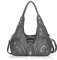 Angel Kiss Damen Schultertasche Hobo Tasche Umhängetaschen Schlusstaschen Henkeltaschen weiches PU Leder mit Reißver Handtasche Viele Fächer tolle tasche für Frauen (Mode Grau)