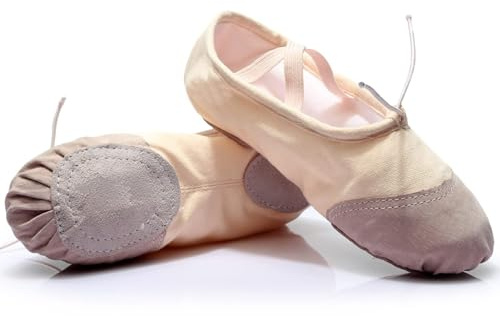 Rosefinch Scarpe da Danza Classica Tela Scarpette Ballo Scarpe da Ballerina Ginnastica Ballo Pantofole per Bambina Ragazze e Donna