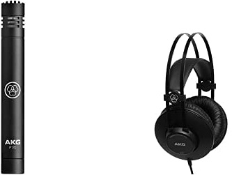 AKG Studio Bundle: P170 High Performance Small Diaphragm Instrument Recording Microphone + AKG K52 High Performance Lightweight Closed-Back Monitoring Headphones
