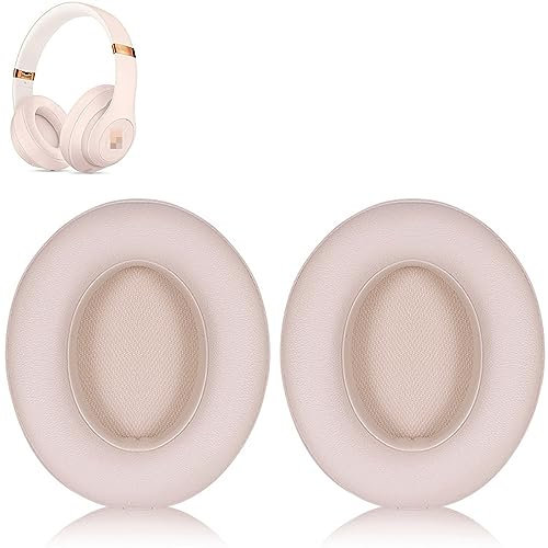 Coussinettes de rechange pour casque Beats Studio 2 & 3, filaire et sans fil, coussinets en mousse à mémoire de forme avec cuir protéiné doux, Rose