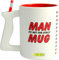 CKB LTD Jumbo Extra Large Tea Coffee Mug for Men Joke Tall Giant Mugs with Novelty Spirit Level, Ruler, Saw Themed Handle Pencil Holder for DIY Handy Man, 13.5cm Ceramic Red White