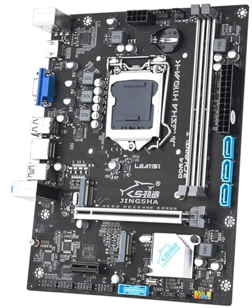 YIWEOG LGA 1151 Socket LGA1151 CPU Processors Desktop Motherboard 2*DDR4 Up to 32GB 1*PCIE3.0 x16 Slot Home Office Gaming Motherboard 3*SATA3.0 1000mbps Fast Ethernet 1*M.2 NVME 1* M.2 NGFF